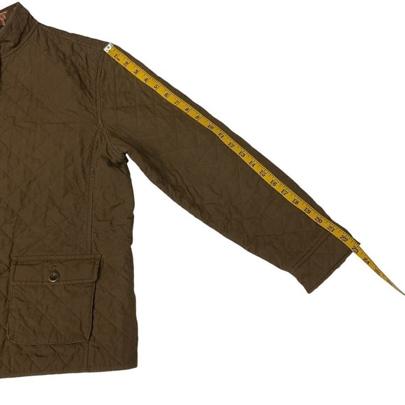Lands' End Thermolite Reversible Barn Quilted Jacket Brown Floral Print Size‎ L - Picture 11 of 16